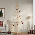 Wooden Christmas Tree for Decoration 82.7" Solid Wood Pine