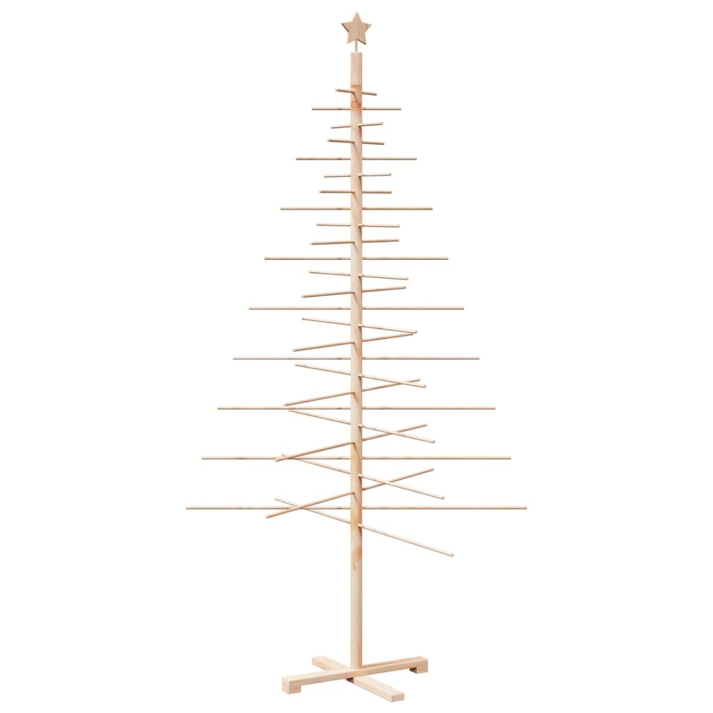 Wooden Christmas Tree for Decoration 82.7" Solid Wood Pine