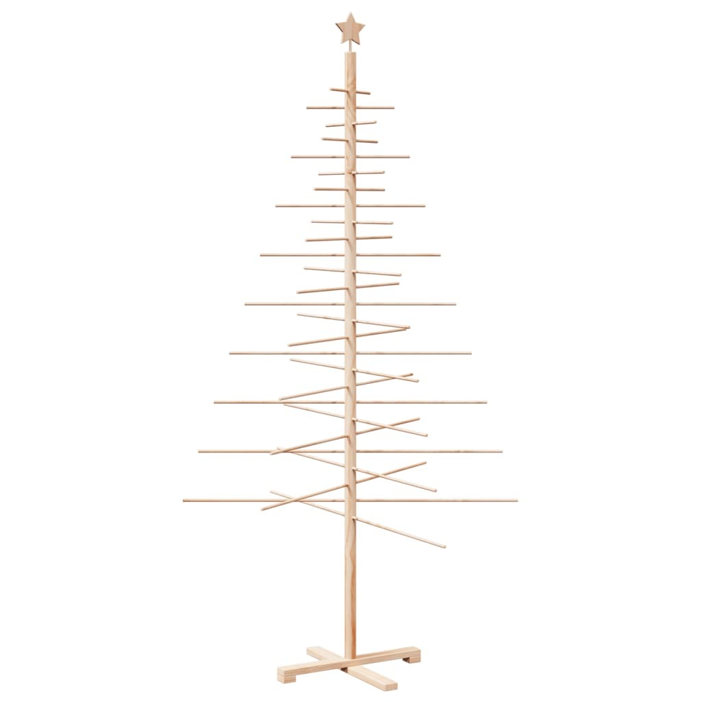 Wooden Christmas Tree for Decoration 82.7" Solid Wood Pine