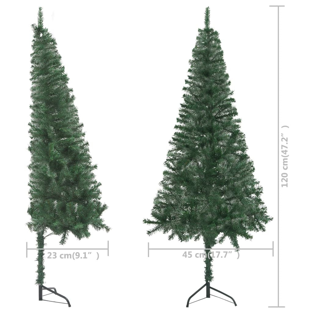 Corner Artificial Christmas Tree Green 4 ft PVC