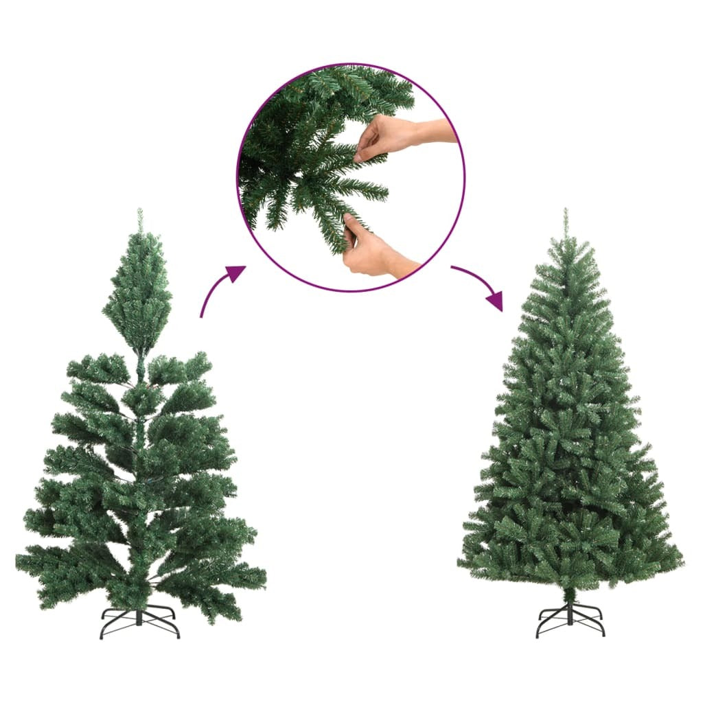 Mini Artificial Pre-lit Christmas Tree with 20 LEDs Green 17.7