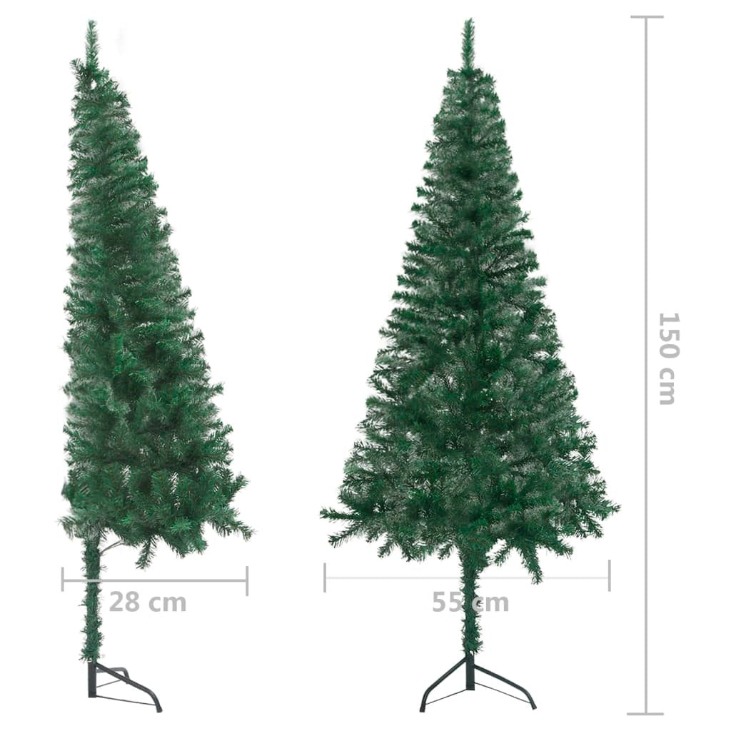 Corner Artificial Christmas Tree Green 5 ft PVC