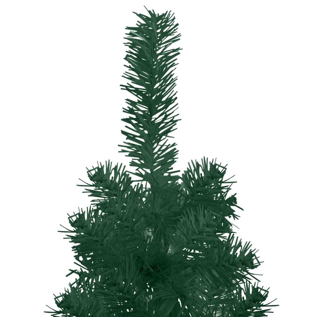 Slim Artificial Half Christmas Tree with Stand Green 5 ft