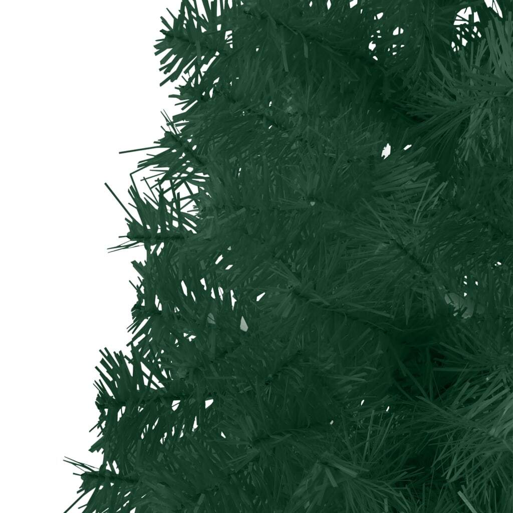 Slim Artificial Half Christmas Tree with Stand Green 5 ft