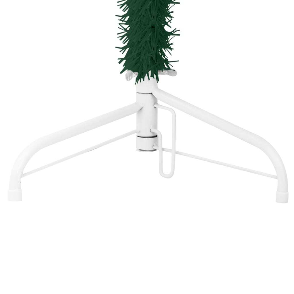 Slim Artificial Half Christmas Tree with Stand Green 5 ft
