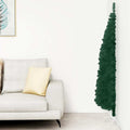 Slim Artificial Half Christmas Tree with Stand Green 6 ft