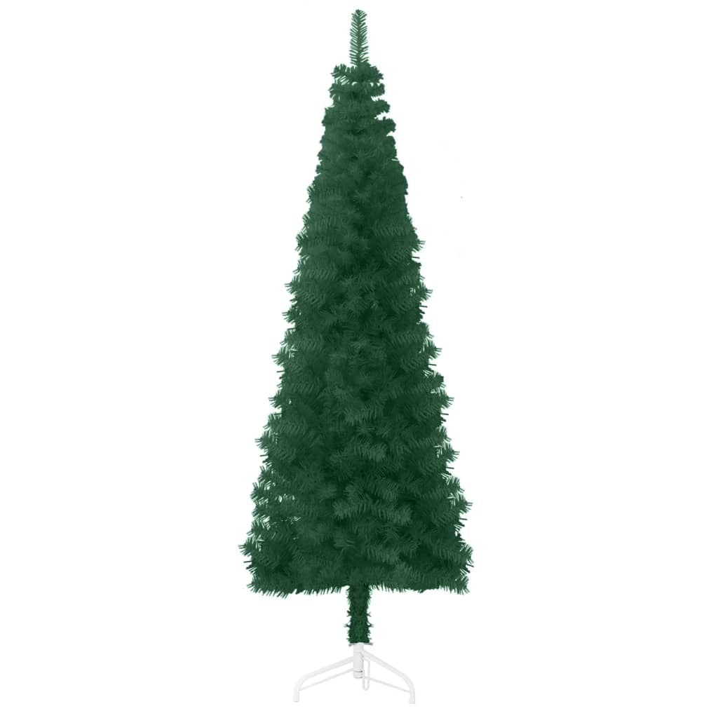 Slim Artificial Half Christmas Tree with Stand Green 6 ft