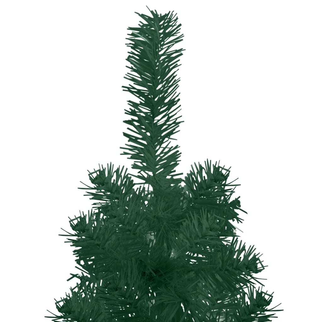 Slim Artificial Half Christmas Tree with Stand Green 6 ft
