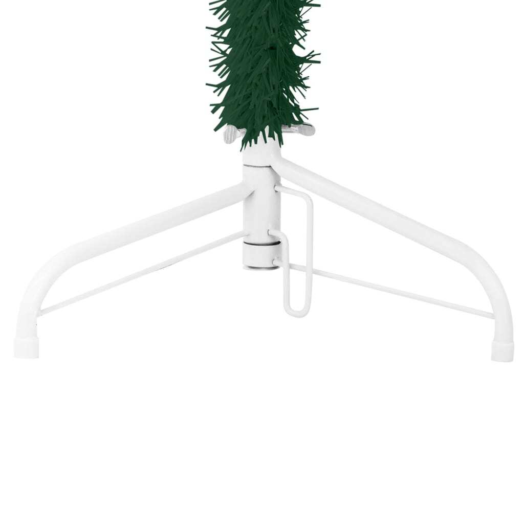 Slim Artificial Half Christmas Tree with Stand Green 6 ft