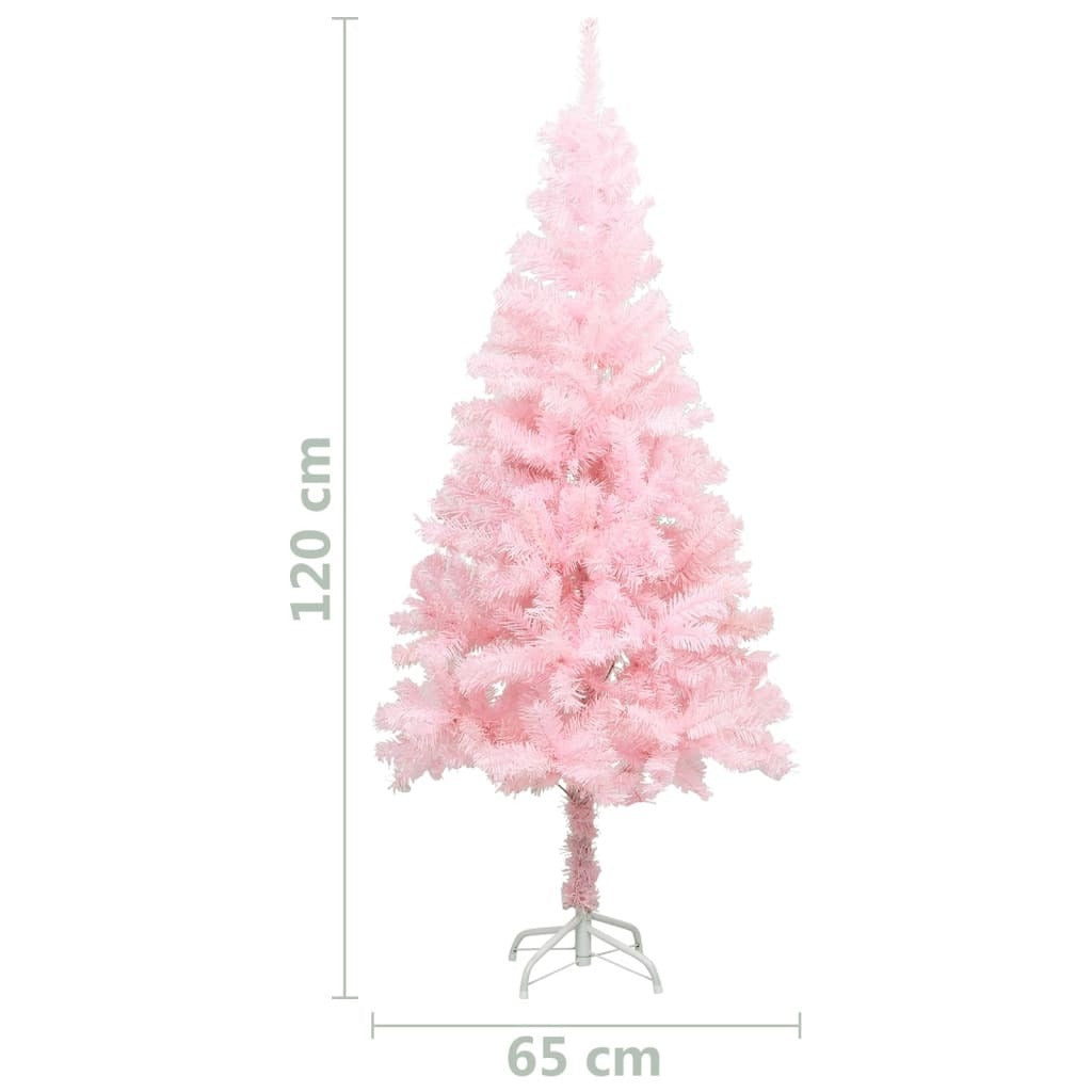 Artificial Christmas Tree with Stand Pink 4 ft PVC