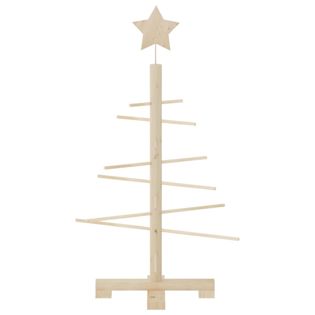 Wooden Christmas Tree for Decoration 29.5" Solid Wood Pine