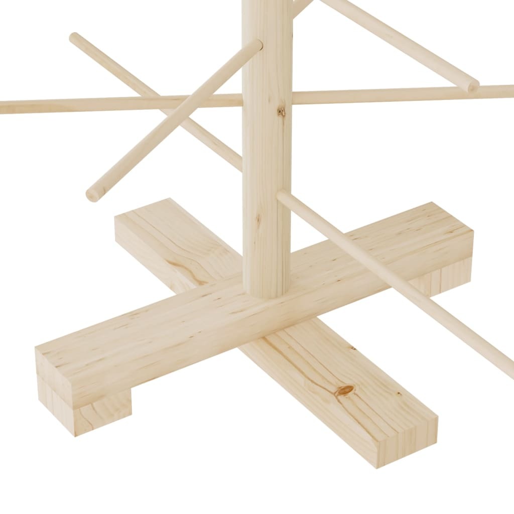 Wooden Christmas Tree for Decoration 29.5" Solid Wood Pine