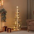 Wooden Christmas Tree for Decoration 49.2" Solid Wood Pine