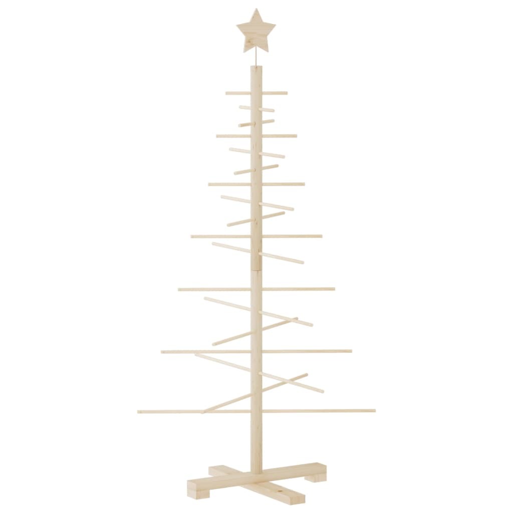 Wooden Christmas Tree for Decoration 49.2" Solid Wood Pine