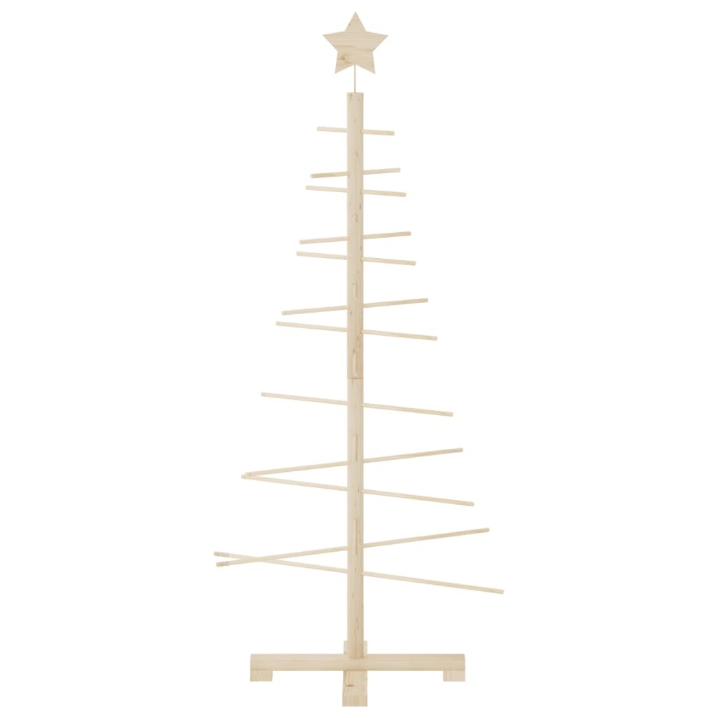 Wooden Christmas Tree for Decoration 49.2" Solid Wood Pine
