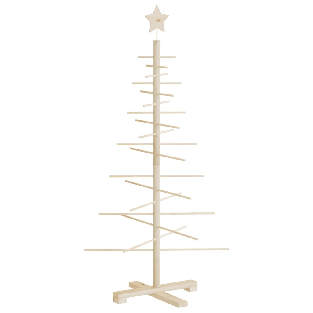 Wooden Christmas Tree for Decoration 49.2" Solid Wood Pine