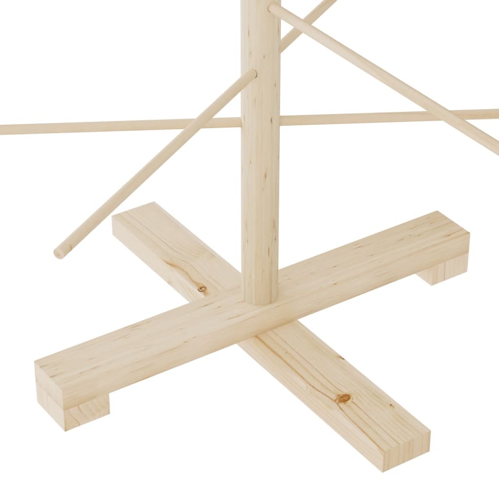 Wooden Christmas Tree for Decoration 49.2" Solid Wood Pine