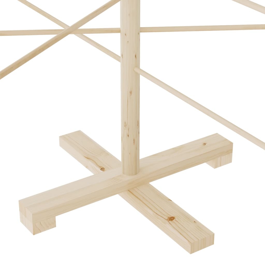 Wooden Christmas Tree for Decoration 59.1" Solid Wood Pine