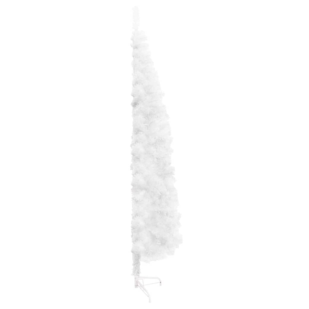 Slim Artificial Half Christmas Tree with Stand White 6 ft