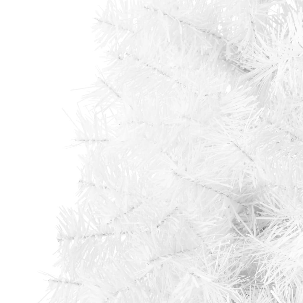 Slim Artificial Half Christmas Tree with Stand White 6 ft