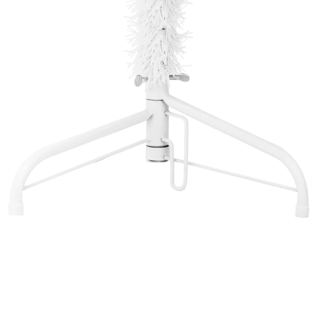 Slim Artificial Half Christmas Tree with Stand White 6 ft