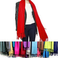 Color: R - THANKSGIVING GREEN - Privilege Pashmina Shawls With Fringe Benefits