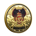 Thanksgiving Firefighters Prayer Challenge Commemorative Gold Plated Coin
