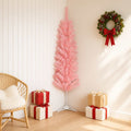 Artificial Slim Christmas Tree 150 cm PVC and Steel Pink