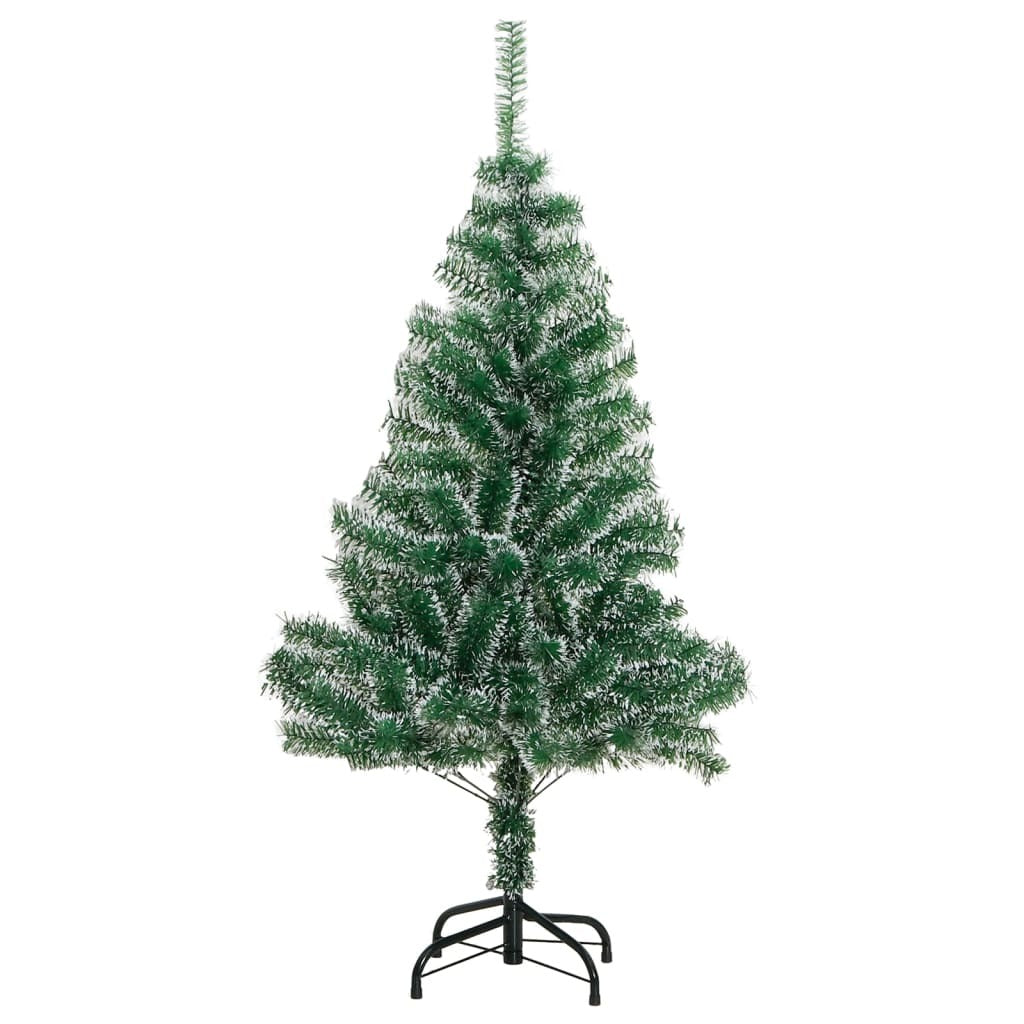 Artificial Christmas Tree 150 LEDs&Ball Set&Flocked Snow 59.1