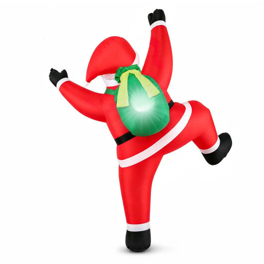 5.9 FT Christmas Inflatable Outdoor Decoration Climbing Santa for Holiday Decor
