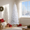 Artificial Slim Christmas Tree 180 cm PVC and Steel White