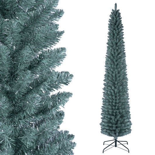 5/6/7/8 Feet Artificial Christmas Tree with 210/320/418/535 PVC Branch Tips-8 FT - Size: 8 FT