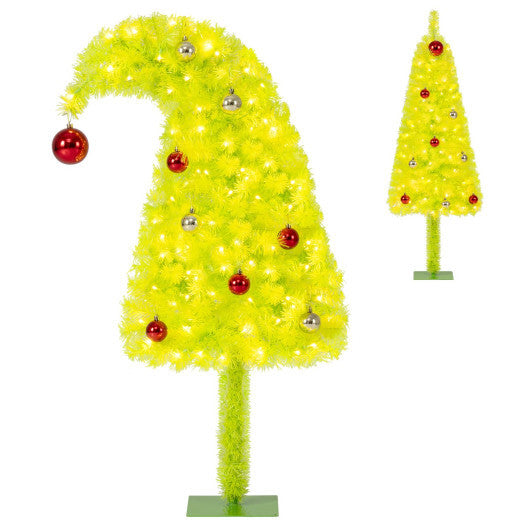 3 FT Pre-Lit and Pre-Decorated Christmas Tree with 4 Lighted Gift Boxes - Color: Green - Size: 3 FT
