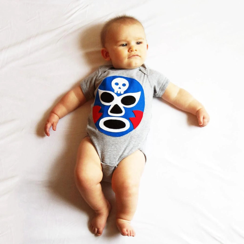 Baby Onesie - Luchador Azul - Blue Mexican Wrestler