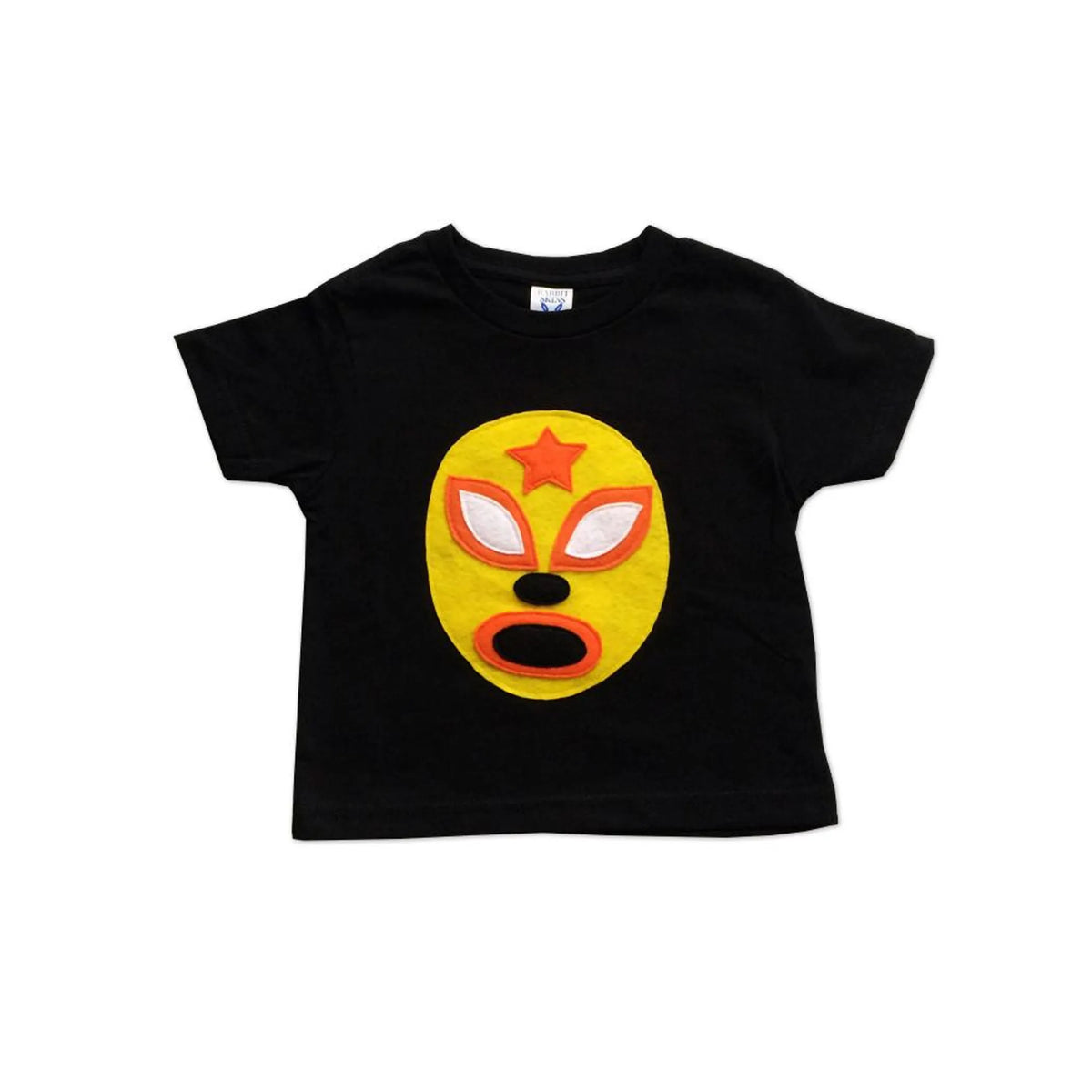 Kid's Cape and Shirt- Luchador Amarillo - Yellow Mexican Wrestler Toddler T-Shirt & Red Cape Combo