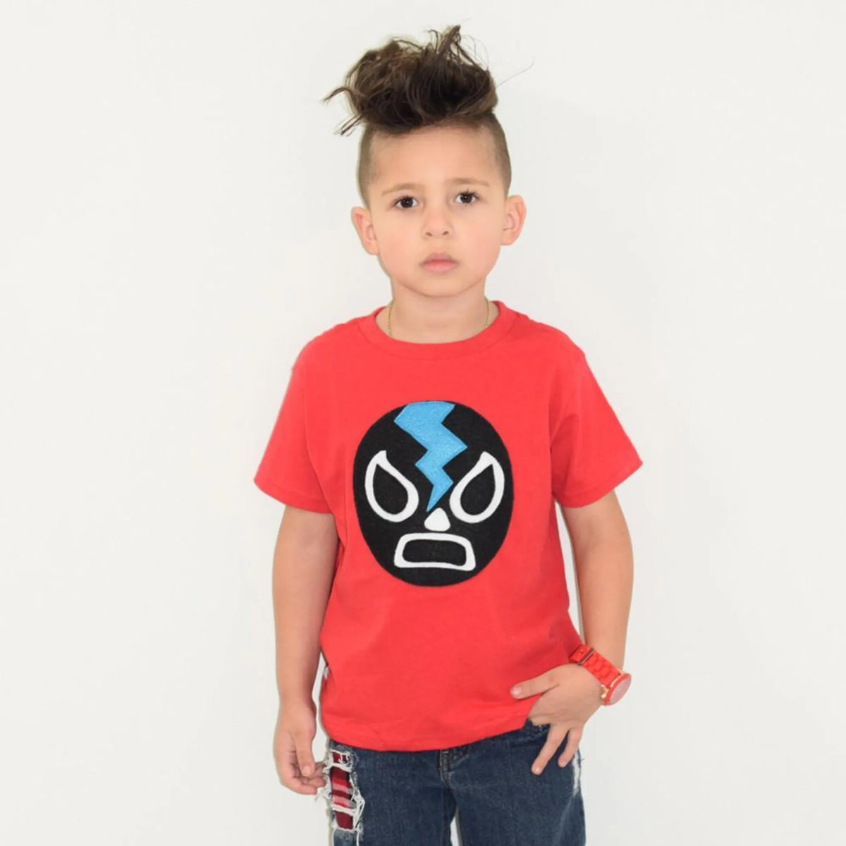 Kids T-shirt - Luchador Negro - Black Mexican Wrestler Toddler Shirt - Lucha Libre