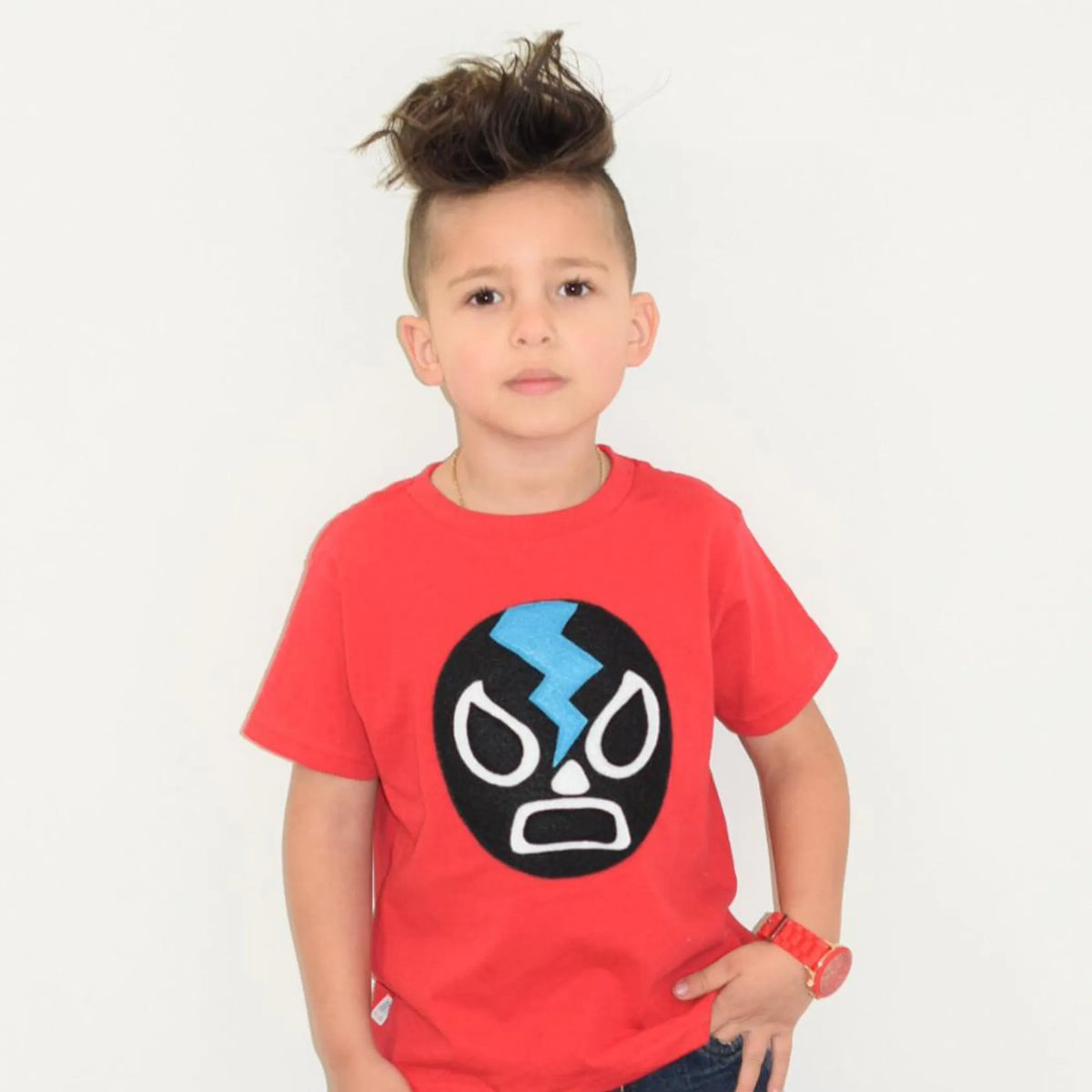 Kids T-shirt - Luchador Negro - Black Mexican Wrestler Toddler Shirt - Lucha Libre