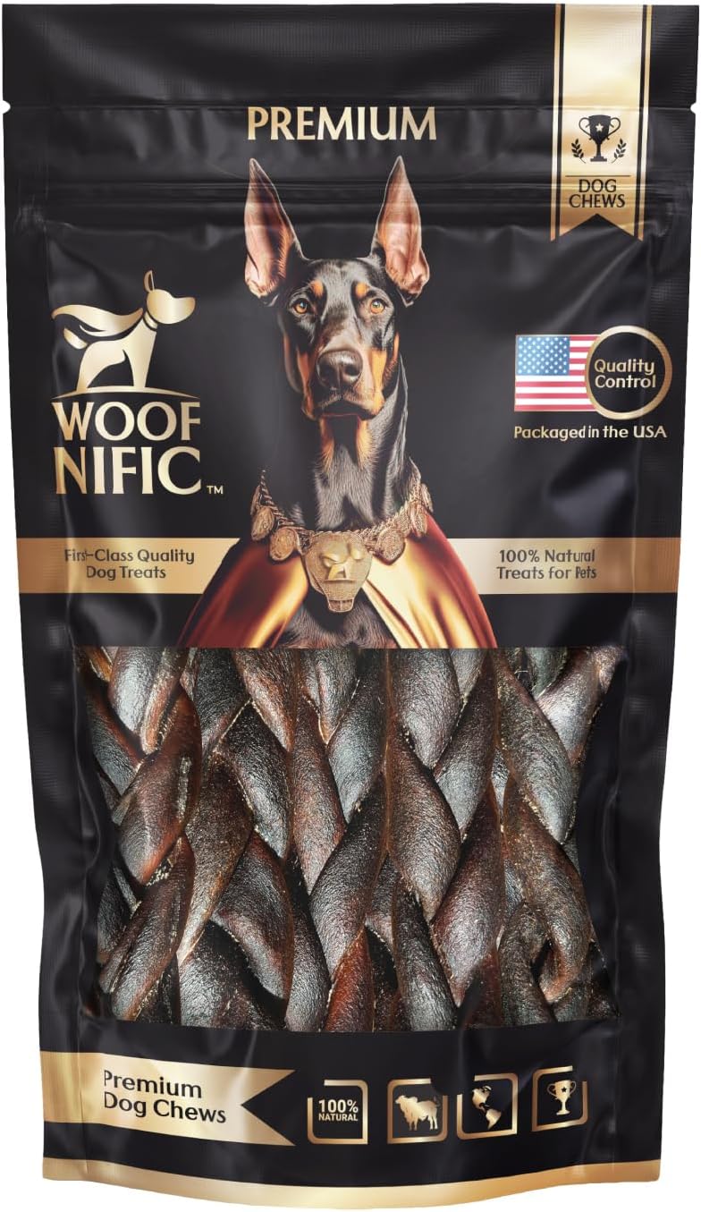 Braided Collagen Dog Sticks – Natural Beef Chew-0