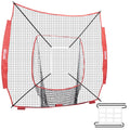 7x7 ft Baseball Softball Practice Net, Portable Baseball Training Net for Hitting Batting Catching Pitching, Backstop Baseball Equipment Training Aids with Strike Zone (Net Only)