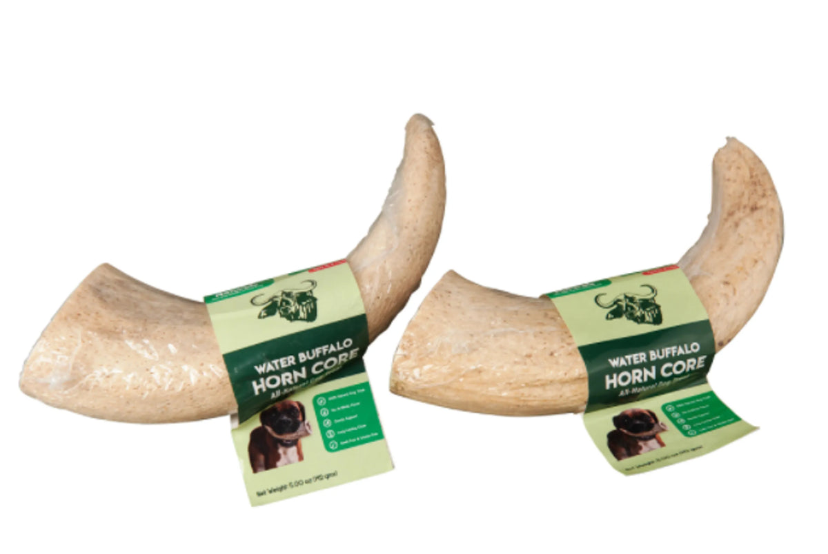 WATER BUFFALO HORN CORE-Horn Inner Part-100% Natural, High Protein, Long-Lasting, Grain-Free, Gluten-Free, Low-Fat, Dog