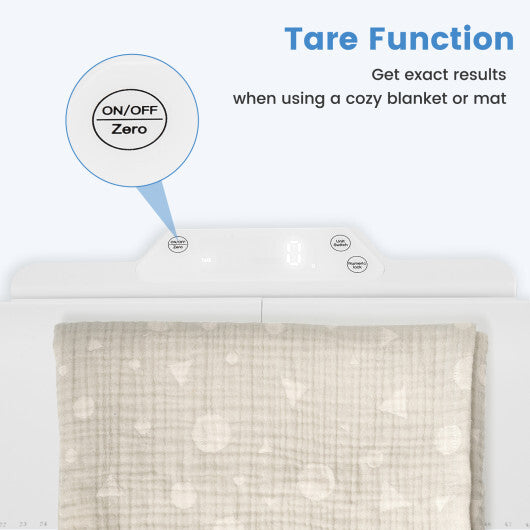 Infant Scale with Detachable Tray for Body Weight and Height Measurement-White - Color: White