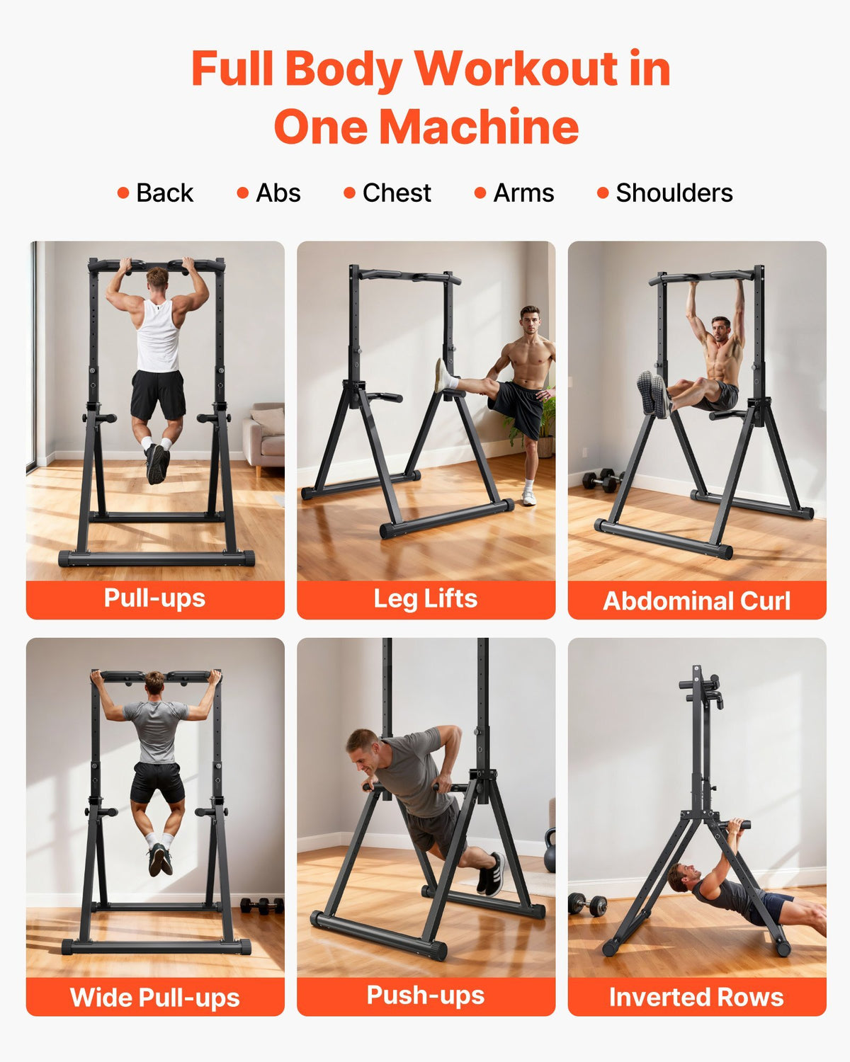 Pull Up Bar, 330LBS Capacity Portable Pullup Bar Station, Pullup Bars Free Standing with Triangular Structure & Heavy-Duty Steel Tube, 9 Level Height Adjustment Gravity Fitness for Arms, Back