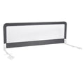 59 Inch Folding Breathable Baby Bed Rail Guard with Safety Strap-Gray - Color: Gray
