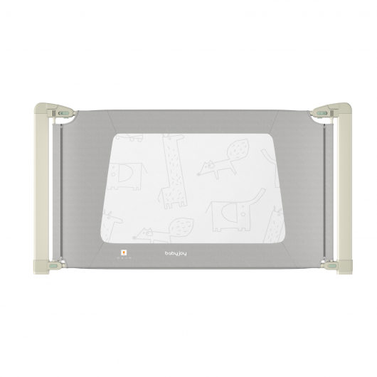 Bed Rail Guard for Toddlers Kid with Adjustable Height and Safety Lock-59 inch - Color: Gray - Size: S