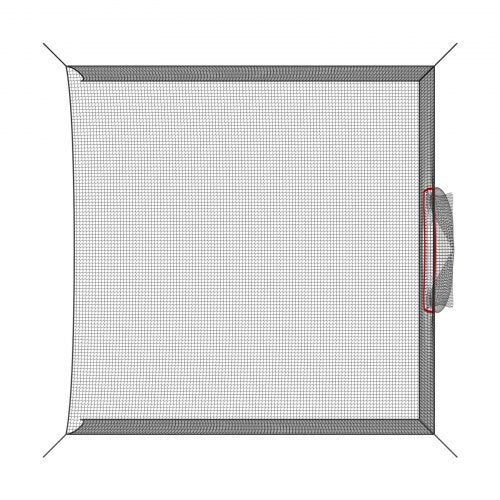Golf Batting Cage, 10 x 10 x 10 FT Golf Cage, Driving Hitting Cages with 3-Ply Knotless Polyester, Golfs Target & 9-Hole Baseball Target, Golfs Hitting Net for Indoor, Outdoor, Backyard