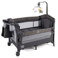 5-in-1 Bedside Bassinet with Diaper Changer and Mattress-Gray