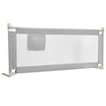 76.8  Inch Baby Bed Rail with Double Safety Child Lock-Gray - Color: Gray