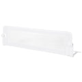 60-Inch Foldable Bed Rail Swing Down Baby Bed Guard Rail with Adjustable Safety Strap-White - Color: White