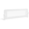 Foldable Bed Rail Swing Down Baby Bed Guard Rail-White - Color: White