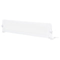 71-Inch Foldable Bed Rail Swing Down Baby Bed Guard Rail with Adjustable Safety Strap-White - Color: White